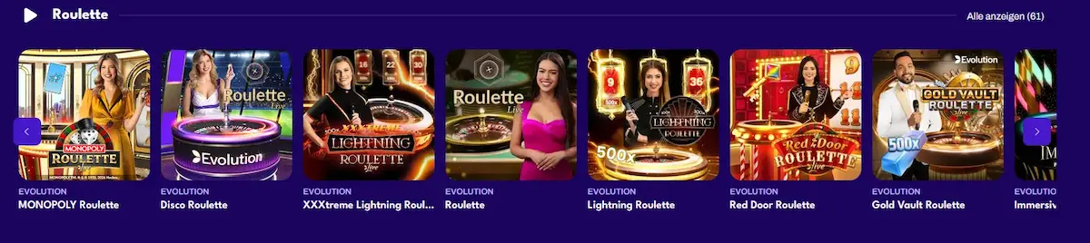247Vibes Live Roulette Tisch von Evolution Gaming
